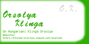 orsolya klinga business card